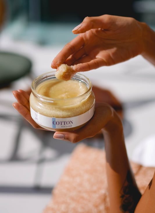 Cotton rice scrub image 1