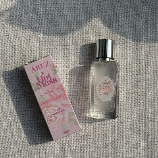 Spill The Tea Body Spray bottle design