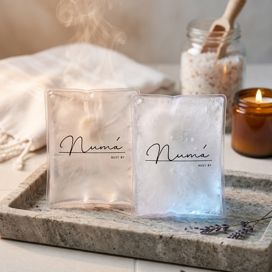 Instant heat pad and cold pack by NUMA, showcasing their innovative design and functionality.