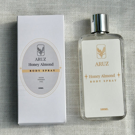 Honey Almond Body Spray bottle design