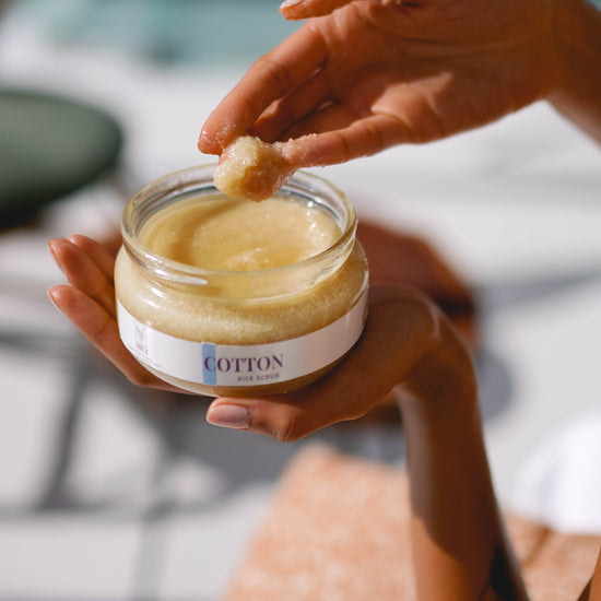 Cotton rice scrub image 1